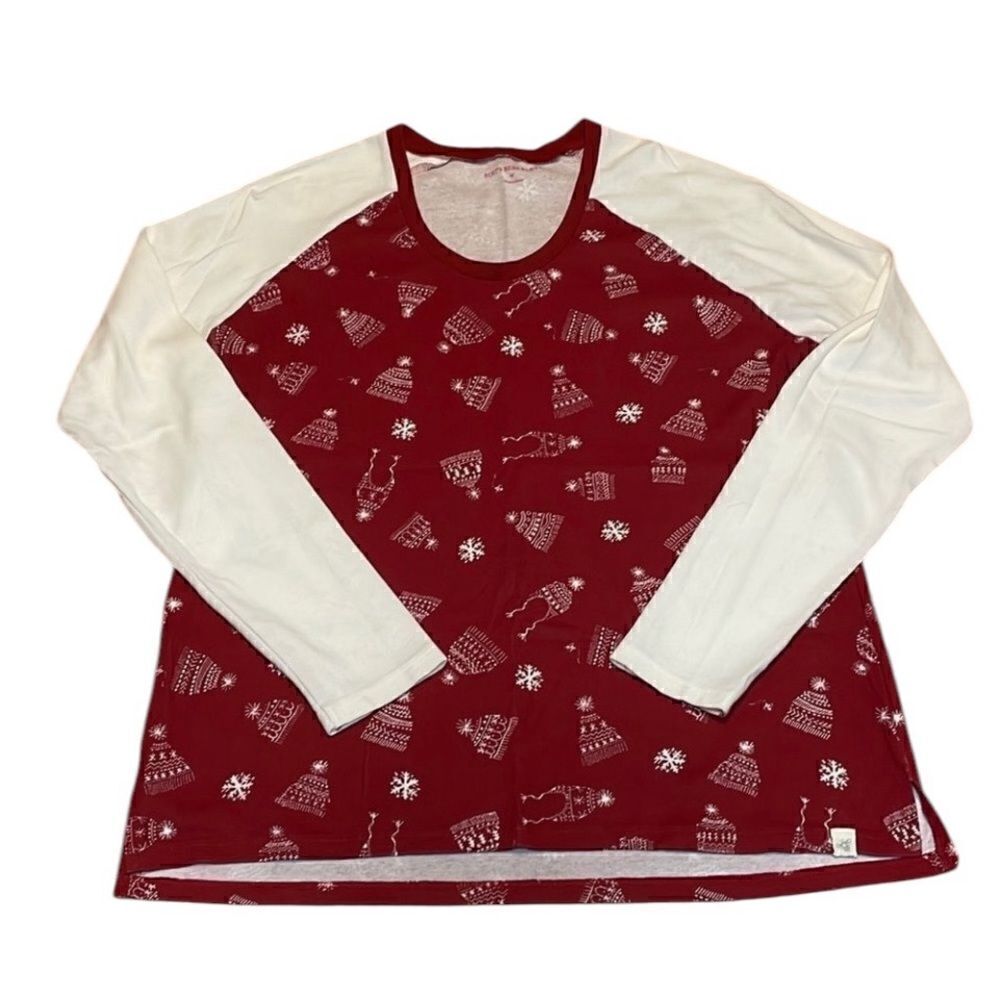 Winter Hats Burt’s Bees Baby Winter Beanie Shirt, Christmas, Holiday Cream Red M